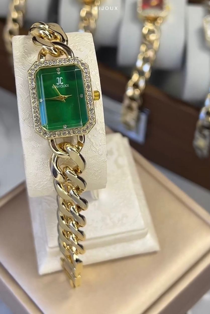 Montre Bijou Elégante-Bracelet Chaine Dorée